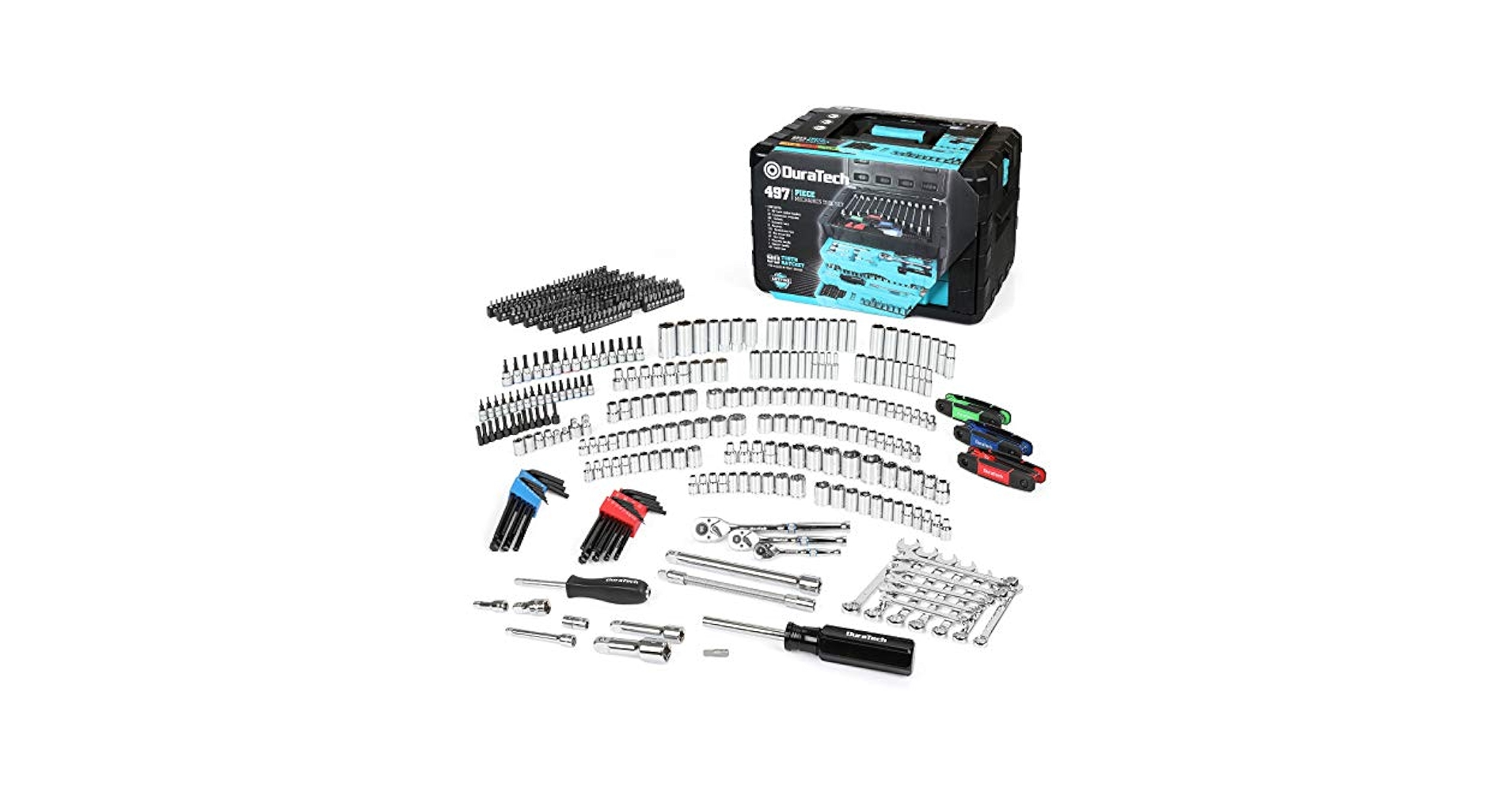 DURATECH 497-Piece Mechanics Tool Set, Include SAE/Metric